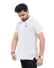 White Polo Shirt - Garderobe Clothing USA