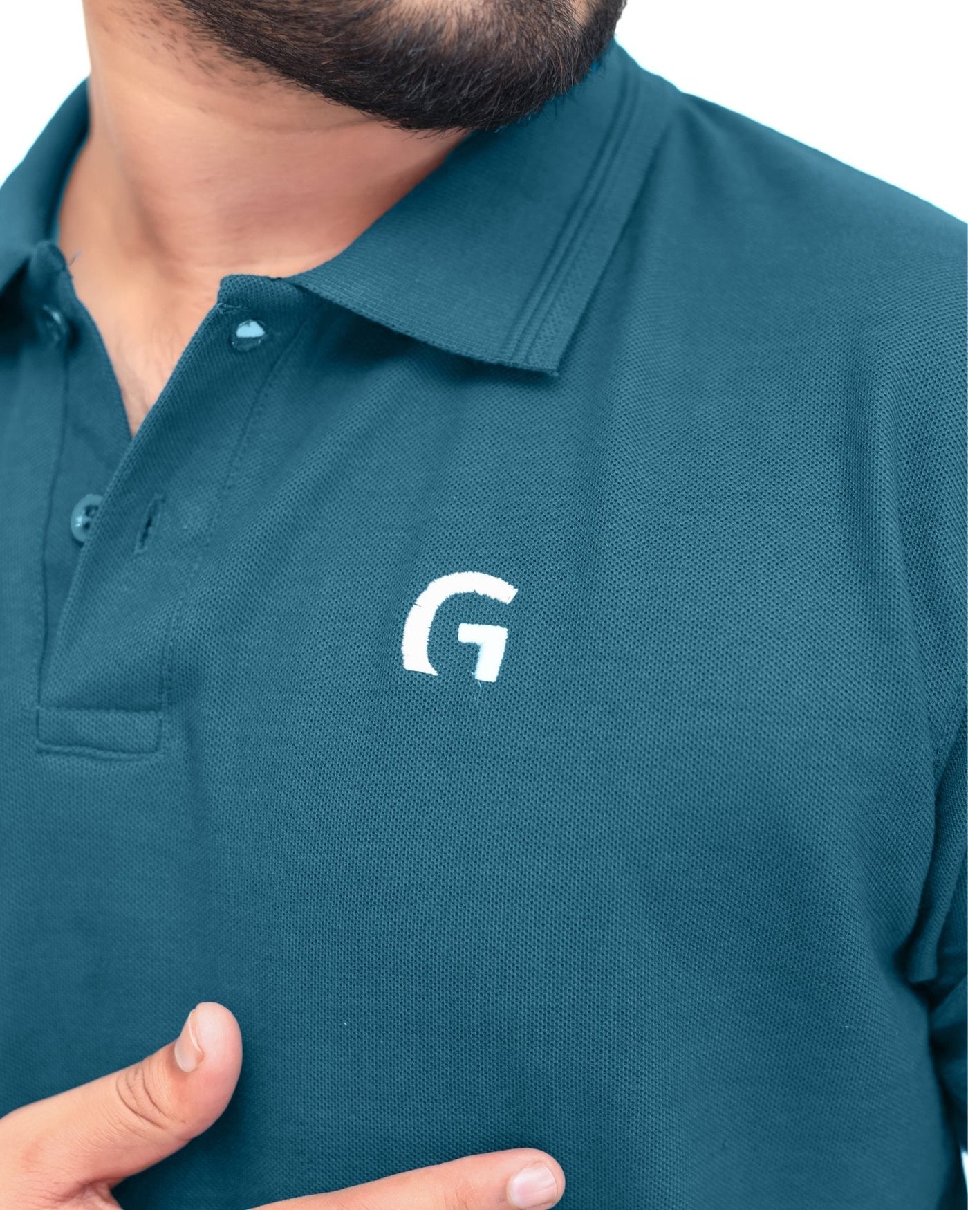 From the office to the evening — Zinc Green Polo Shirt